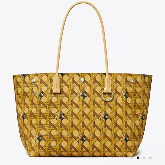 Tory Burch Handbags - TORY BURCH NWT SIGNATURE MOTIF WATER-RESISTANT ITALIAN COTTON CANVAS TOTE